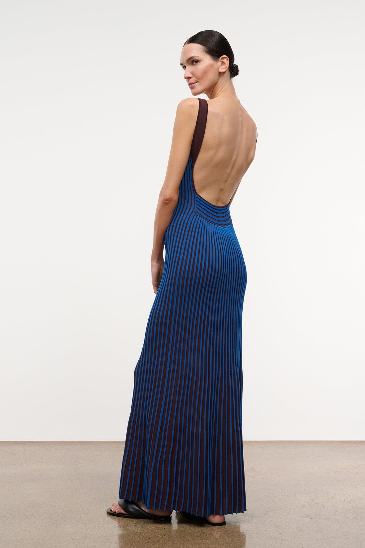 STAUD Clothing|Dresses|New In Claretta Dress Espresso Cobalt
