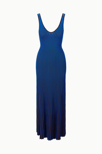 STAUD Clothing|Dresses|New In Claretta Dress Espresso Cobalt