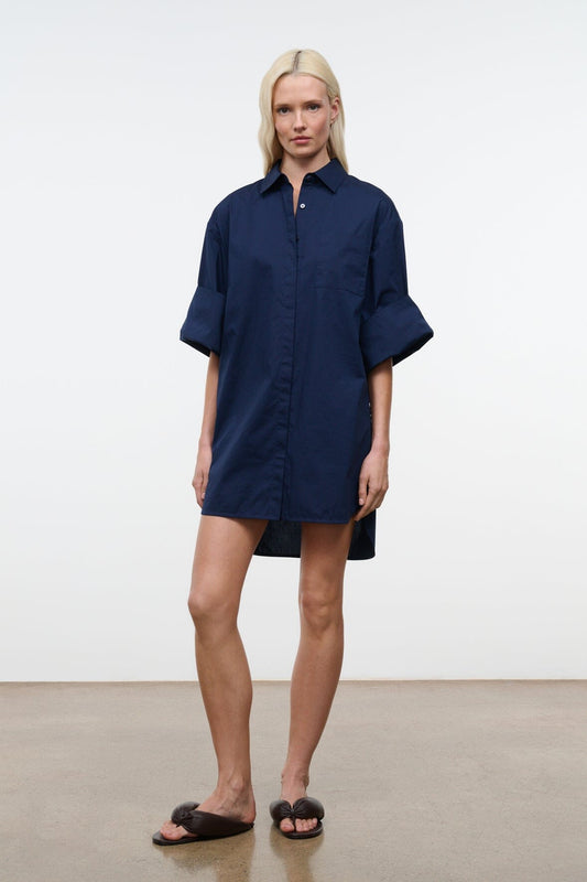 STAUD Clothing|New In Nico Dress Navy