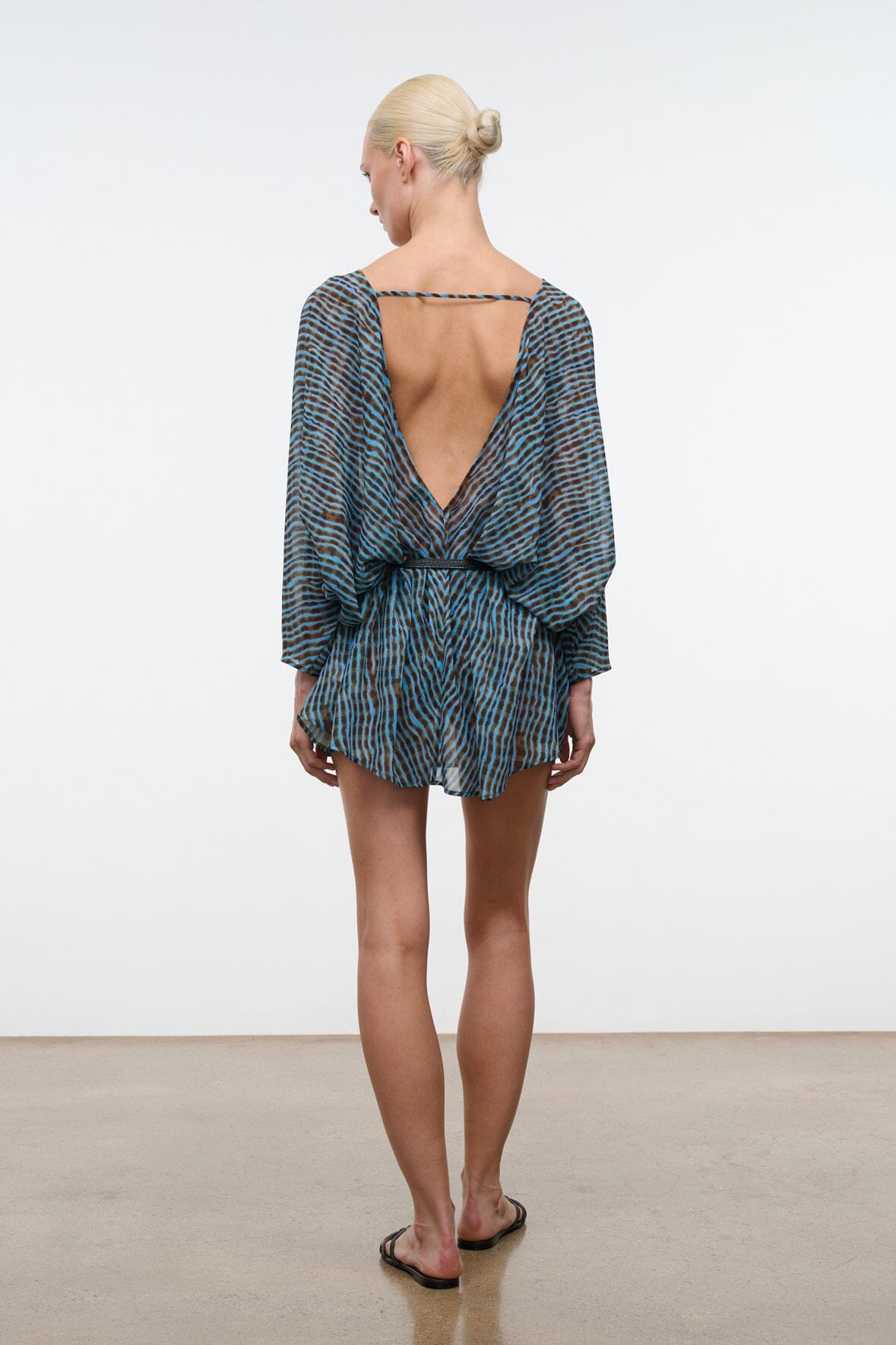 STAUD Clothing Nour Mini Dress Tidal Shell