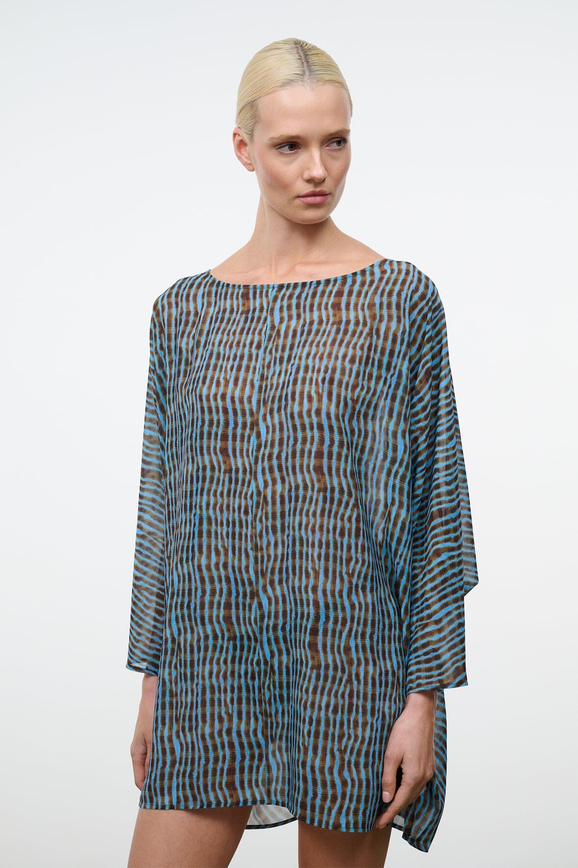 STAUD Clothing Nour Mini Dress Tidal Shell