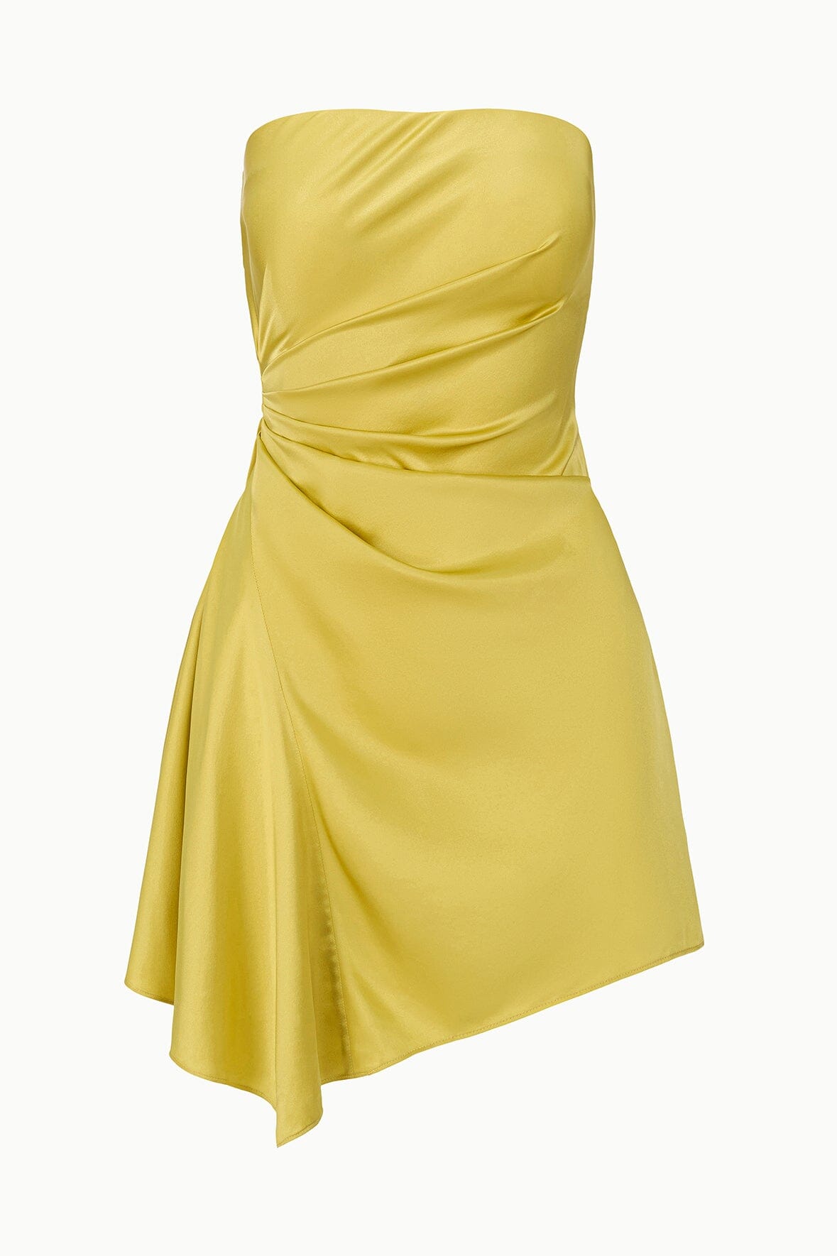STAUD Clothing|Dresses|New In Adriana Silk Dress Citron