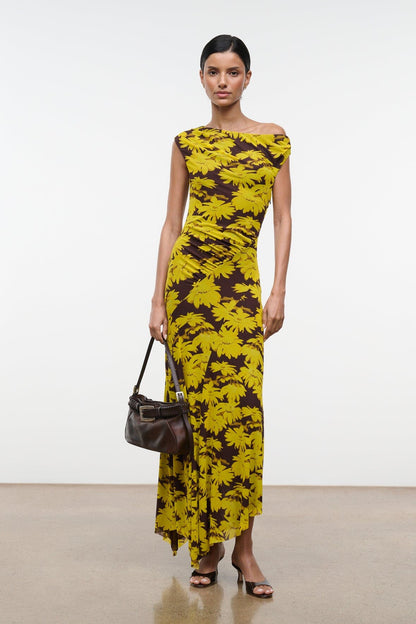 STAUD Clothing|Dresses|New In Amaris Dress Golden Daisy