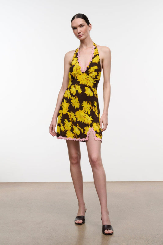 STAUD Clothing|Dresses|New In Lucca Mini Dress Golden Daisy