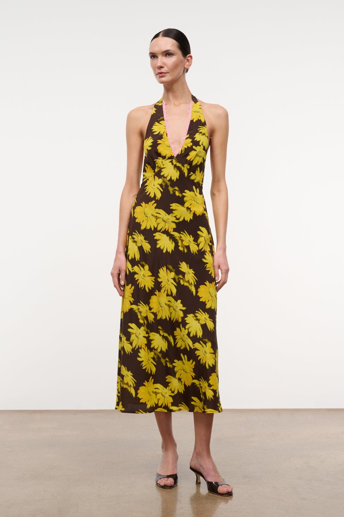 STAUD Clothing|Dresses|New In Lucca Dress Golden Daisy