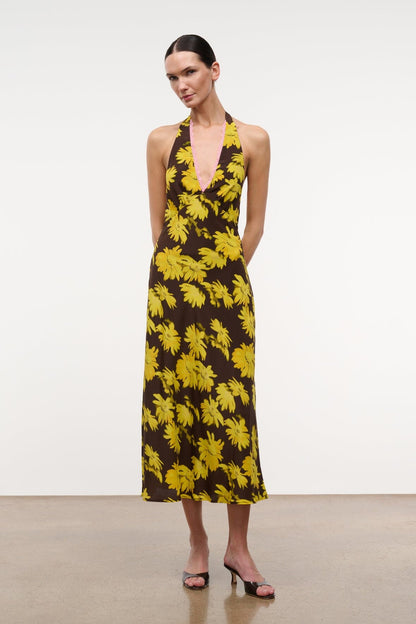 STAUD Clothing|Dresses|New In Lucca Dress Golden Daisy