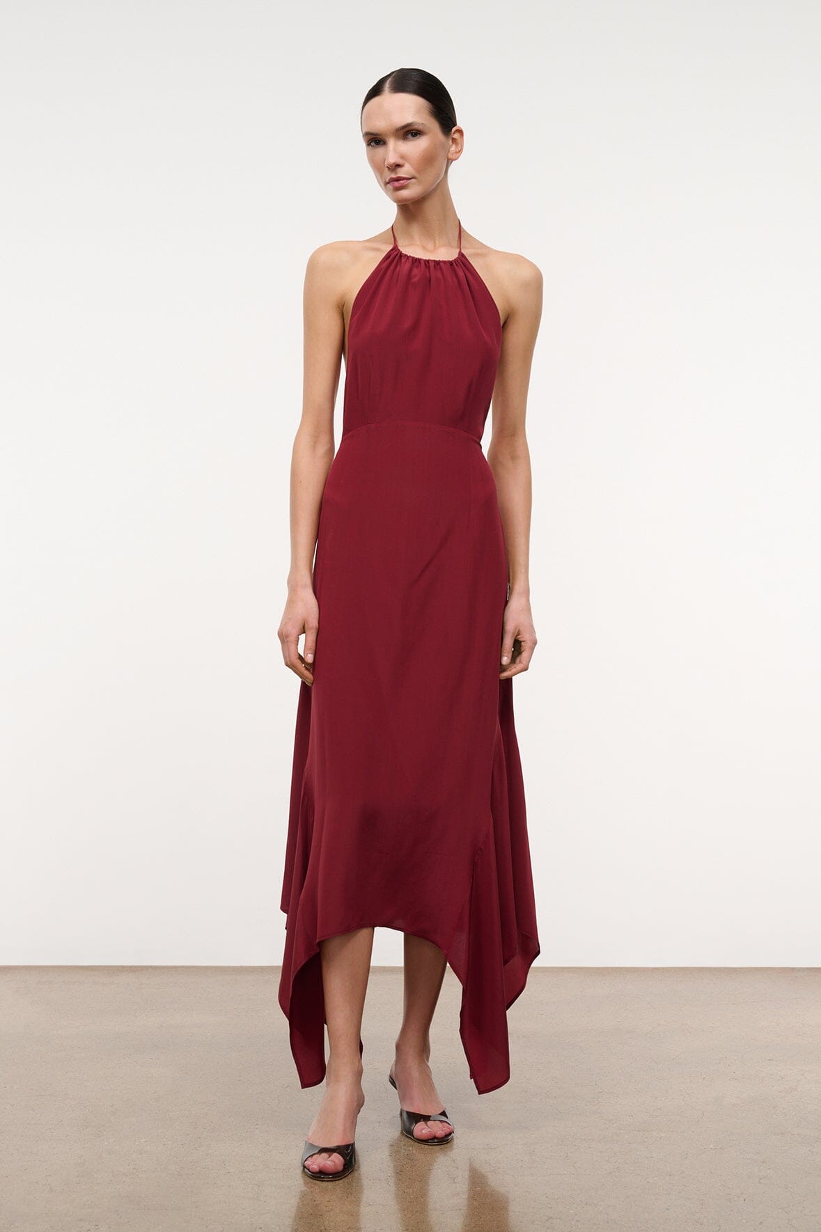 STAUD Clothing|Dresses|New In Bianca Silk Dress Pinot