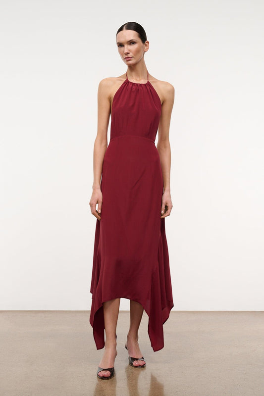 STAUD Clothing|Dresses|New In Bianca Silk Dress Pinot