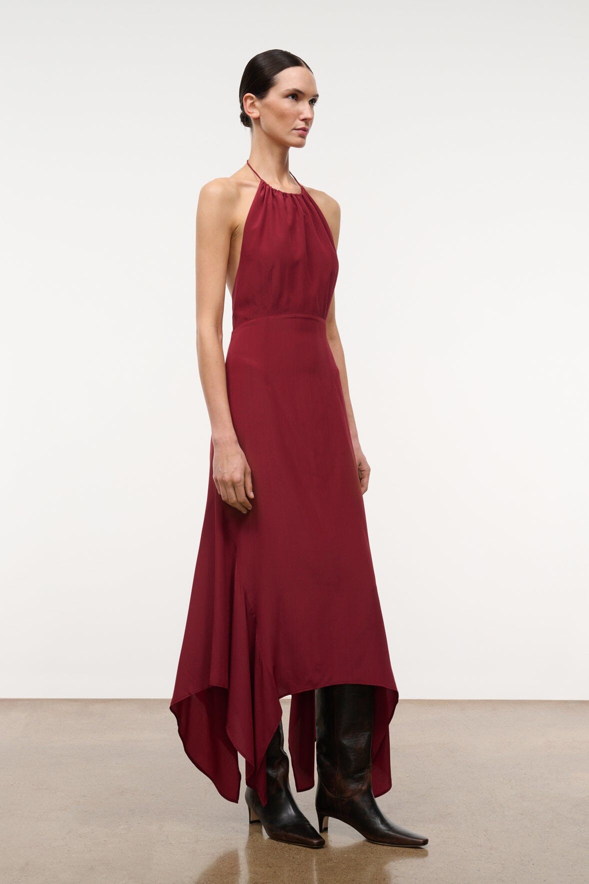 STAUD Clothing|Dresses|New In Bianca Silk Dress Pinot