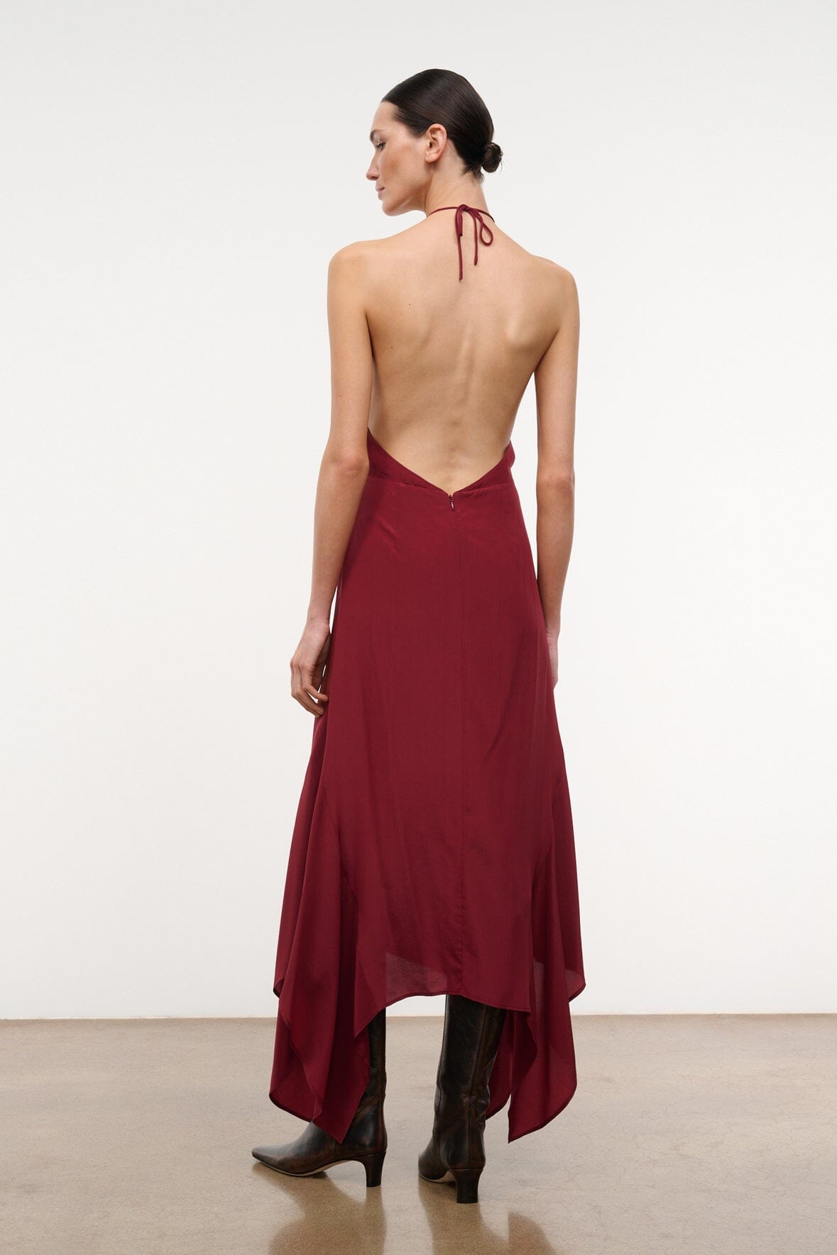 STAUD Clothing|Dresses|New In Bianca Silk Dress Pinot