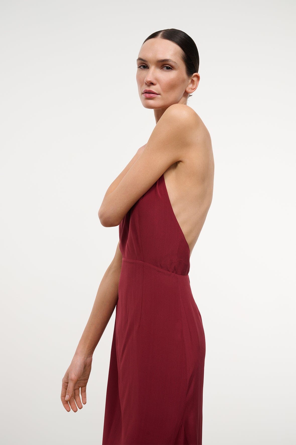 STAUD Clothing|Dresses|New In Bianca Silk Dress Pinot
