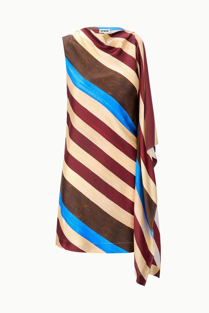 STAUD Clothing|Dresses|New In Sabina Silk Dress Caffe Stripe