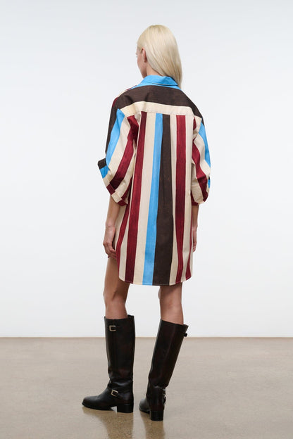 STAUD Clothing|New In Nico Dress Caffe Stripe