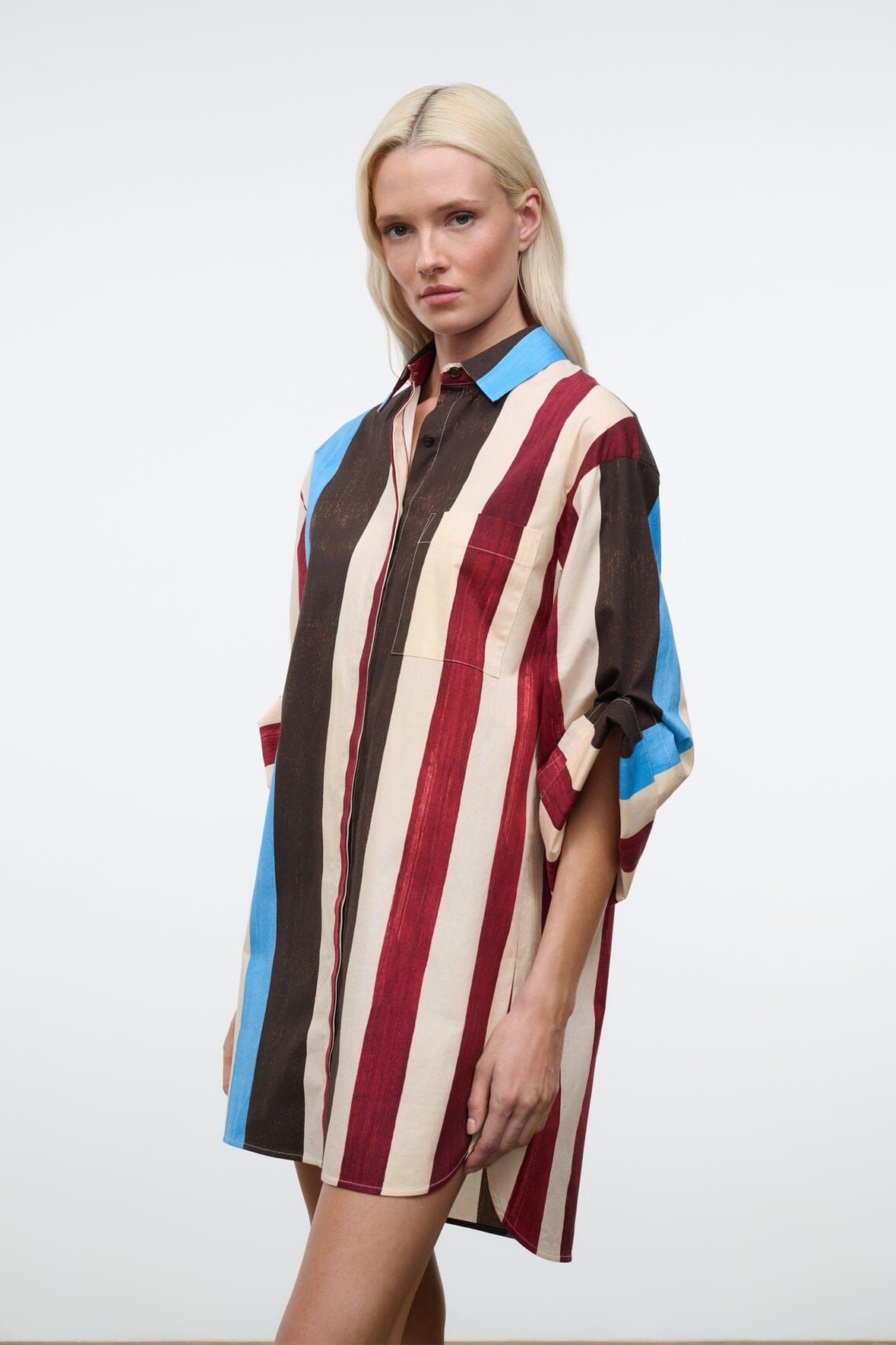 STAUD Clothing|New In Nico Dress Caffe Stripe