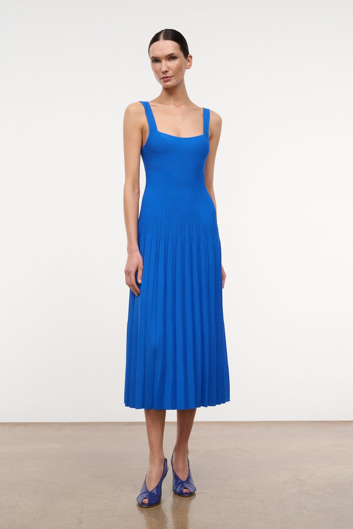 STAUD Clothing|Dresses|New In Ellison Dress Cobalt