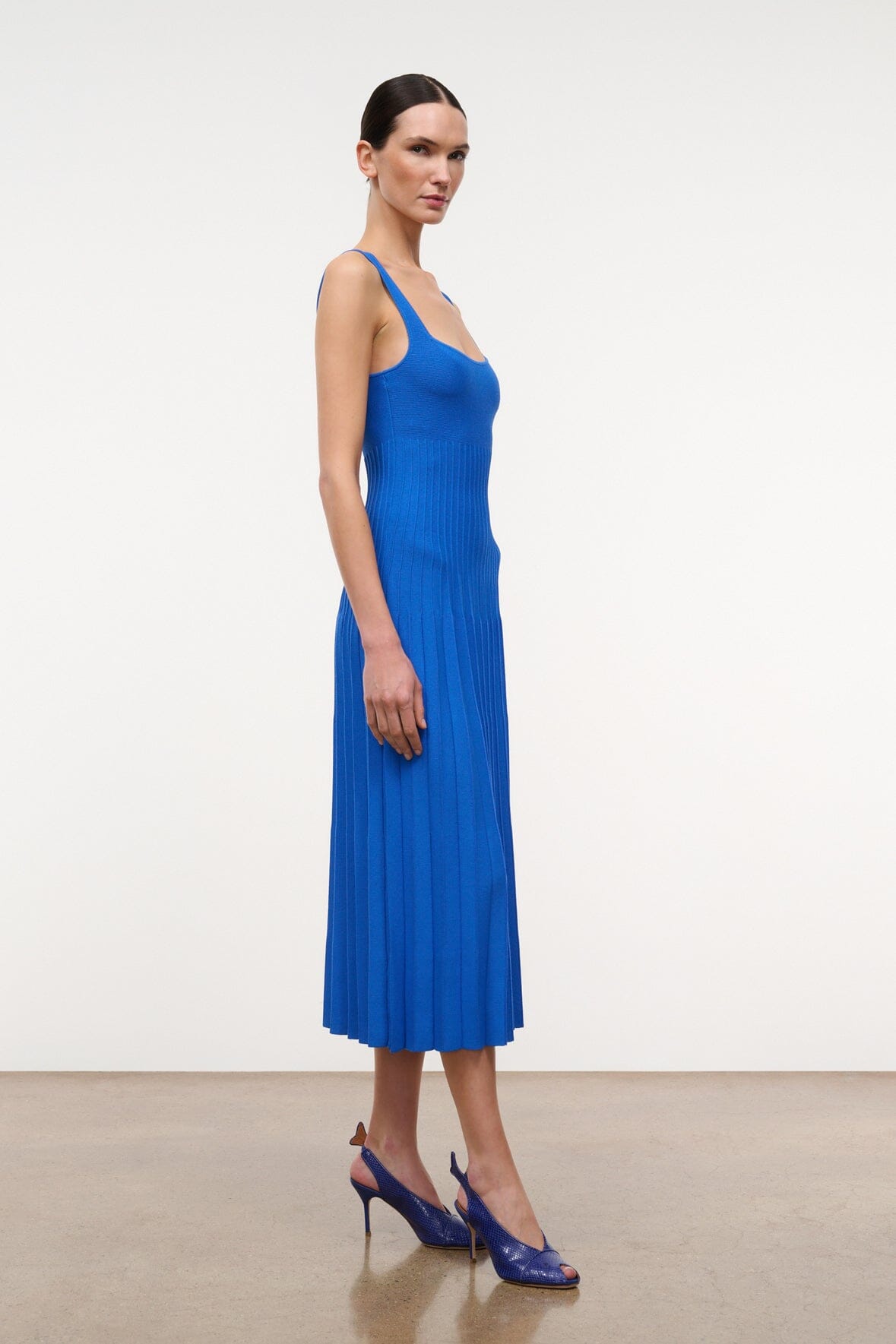STAUD Clothing|Dresses|New In Ellison Dress Cobalt