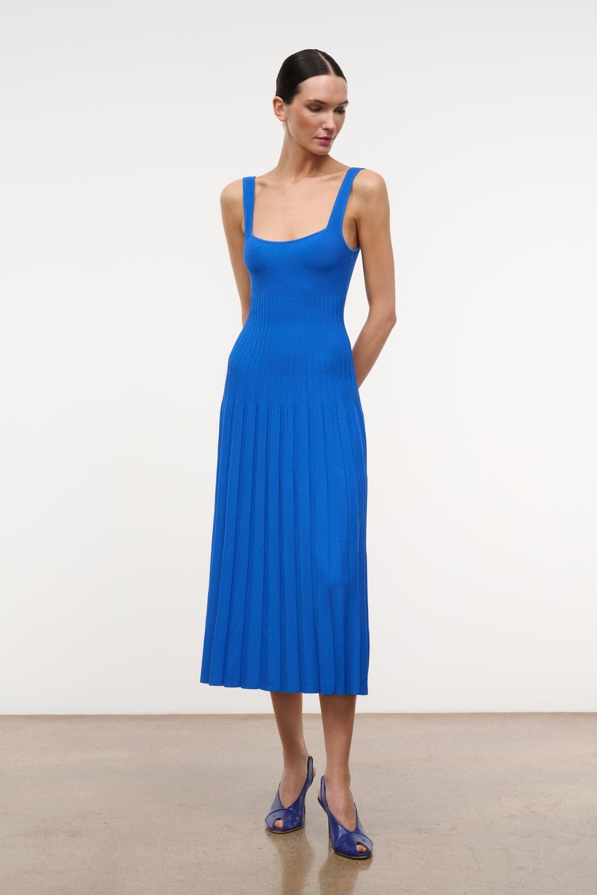 STAUD Clothing|Dresses|New In Ellison Dress Cobalt