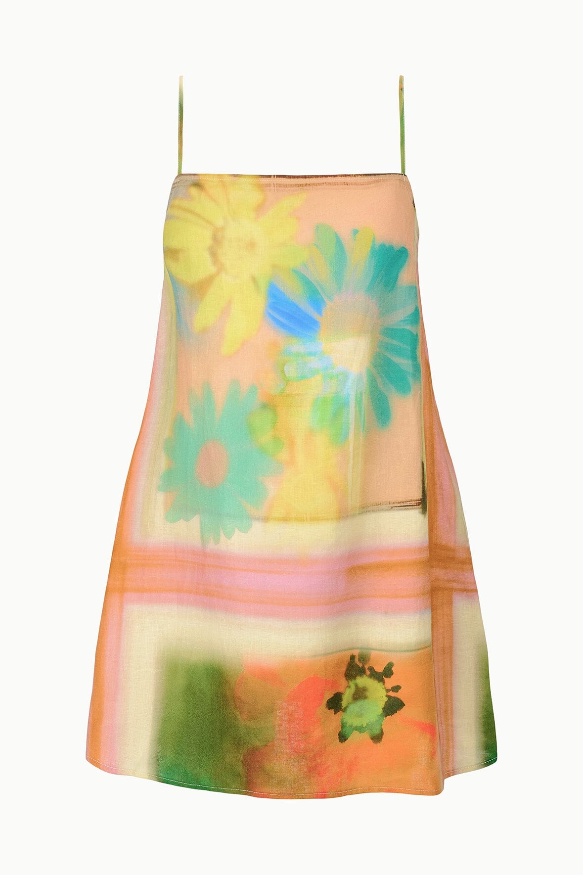 STAUD Clothing|Dresses|New In Laura Linen Mini Dress Superbloom Scarf