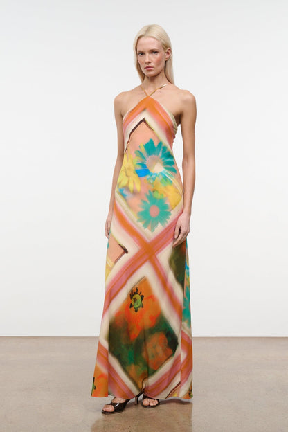 STAUD Clothing|Dresses|New In Cubism Dress Superbloom Scarf