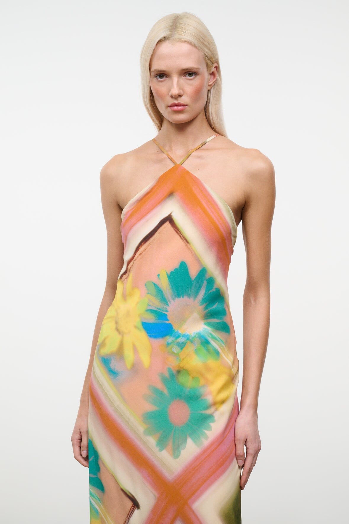 STAUD Clothing|Dresses|New In Cubism Dress Superbloom Scarf