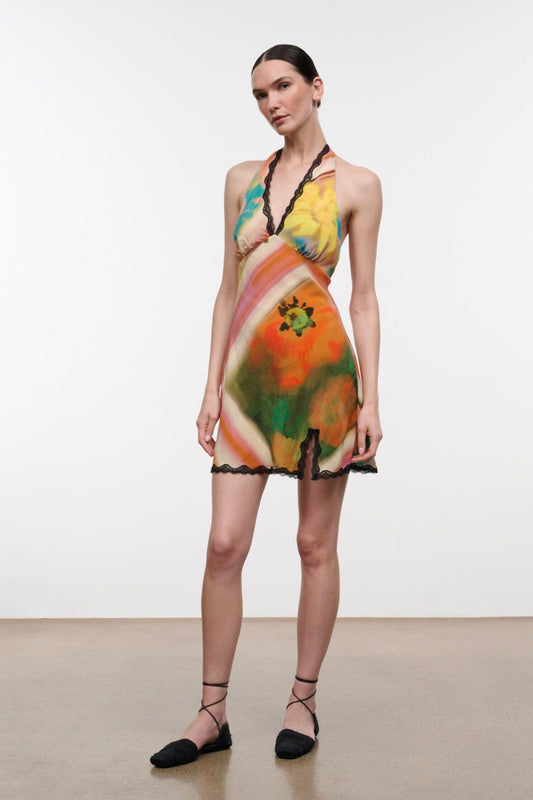 STAUD Clothing|Dresses|New In Lucca Mini Dress Superbloom Scarf