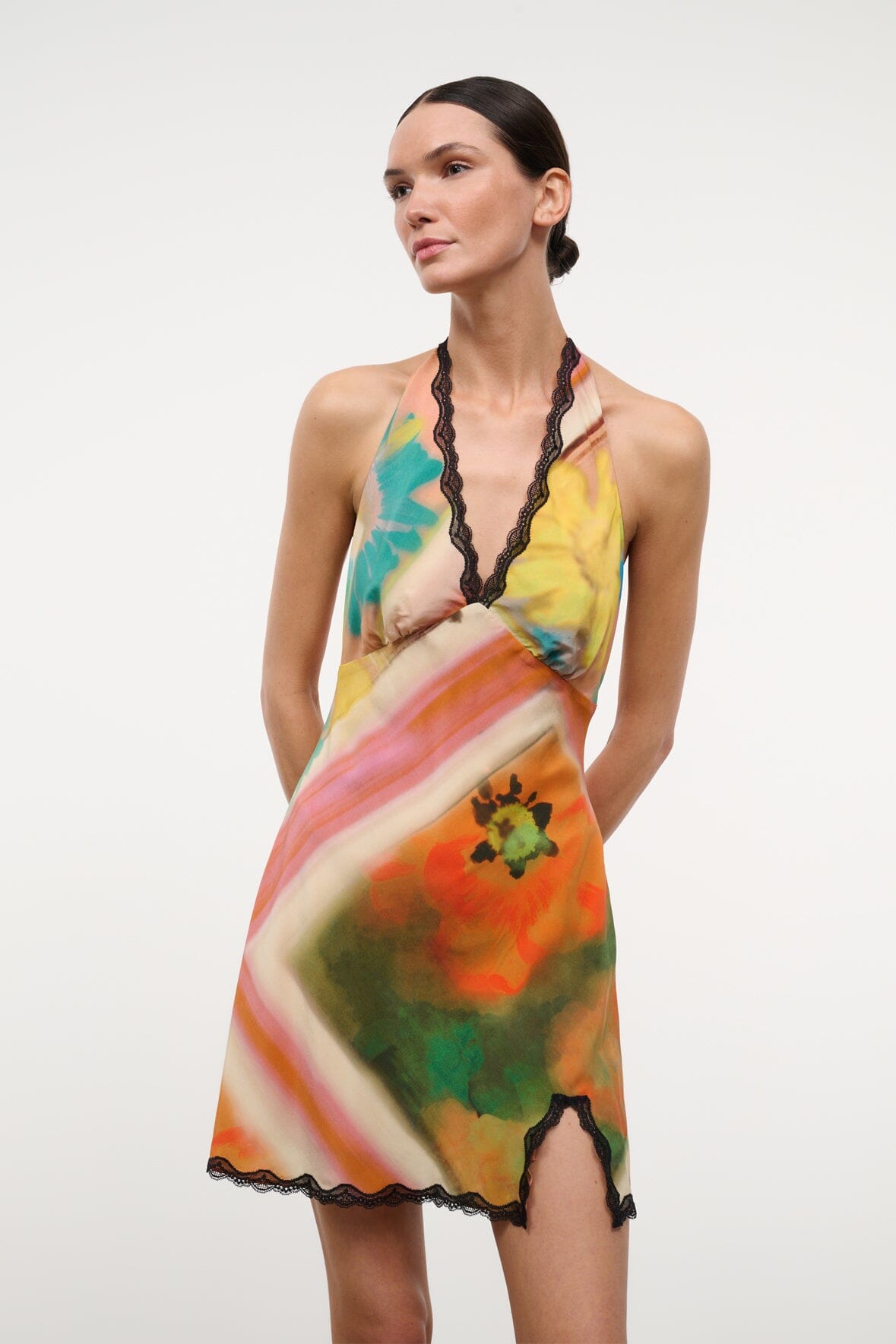 STAUD Clothing|Dresses|New In Lucca Mini Dress Superbloom Scarf