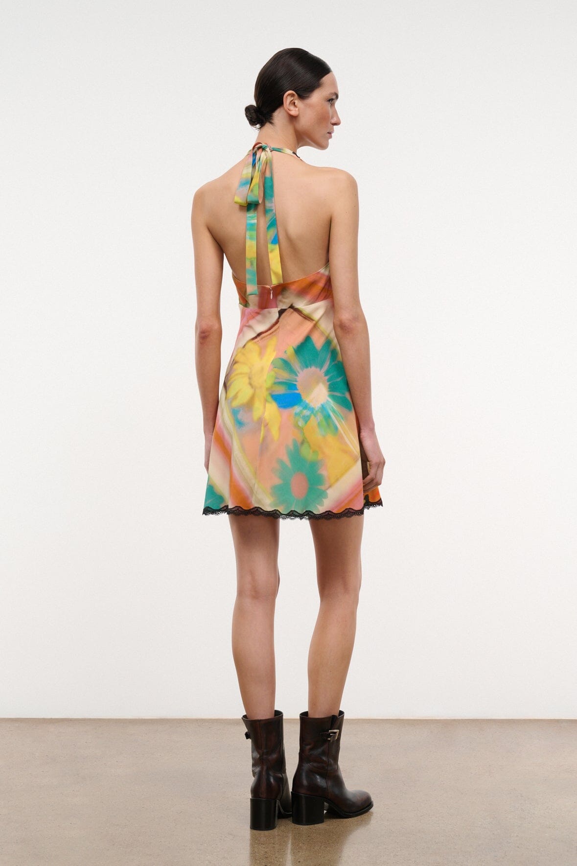 STAUD Clothing|Dresses|New In Lucca Mini Dress Superbloom Scarf