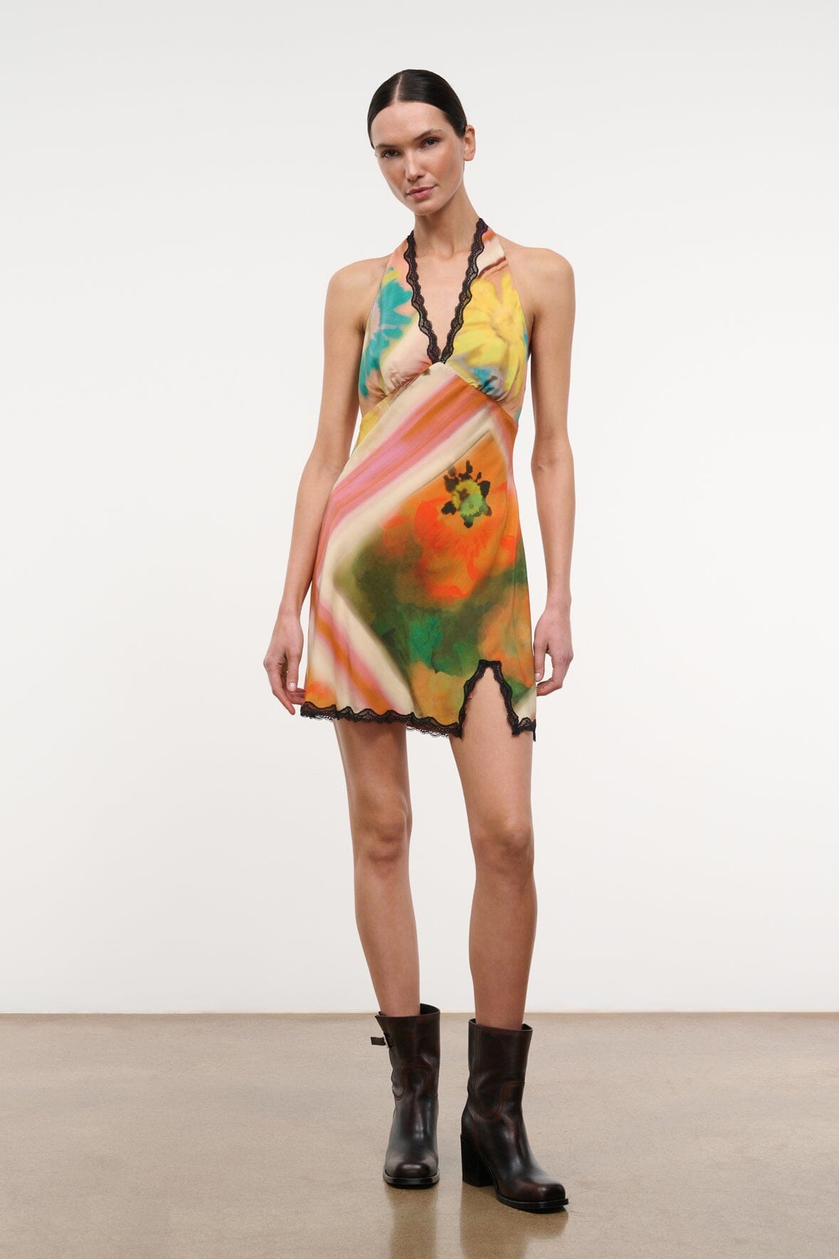 STAUD Clothing|Dresses|New In Lucca Mini Dress Superbloom Scarf