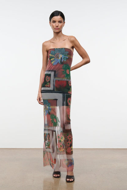 STAUD Clothing|Dresses|New In Liliana Dress Superbloom Scarf