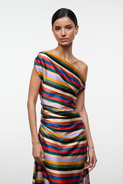 STAUD Clothing|Dresses|New In Phare Silk Maxi Dress Artist Stripe