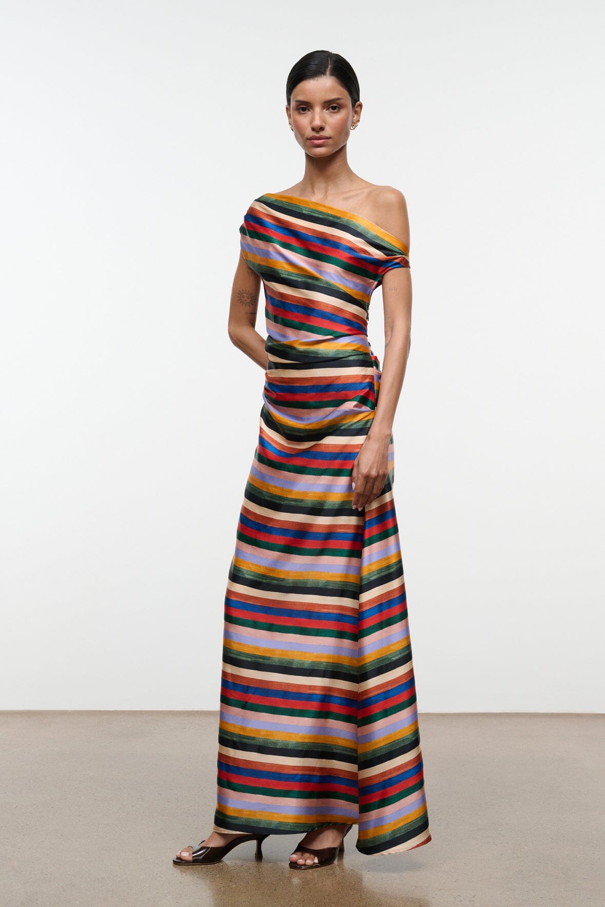STAUD Clothing|Dresses|New In Phare Silk Maxi Dress Artist Stripe