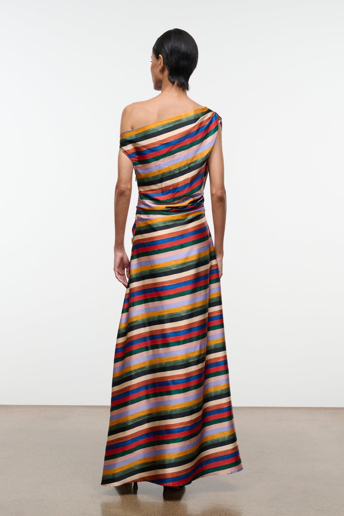 STAUD Clothing|Dresses|New In Phare Silk Maxi Dress Artist Stripe