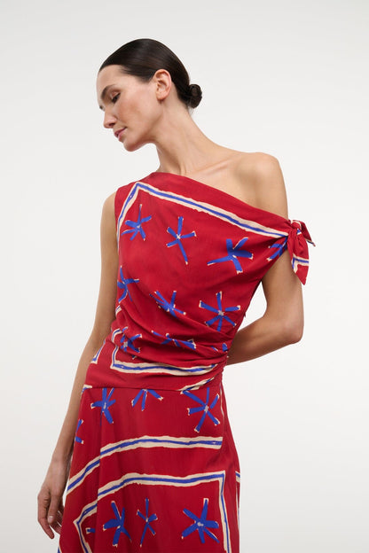 STAUD Clothing|Dresses|New In Portia Dress Painted Foulard