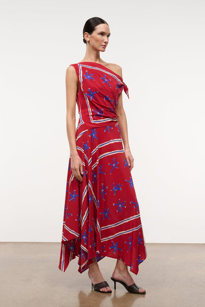 STAUD Clothing|Dresses|New In Portia Dress Painted Foulard
