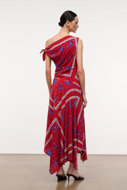 STAUD Clothing|Dresses|New In Portia Dress Painted Foulard