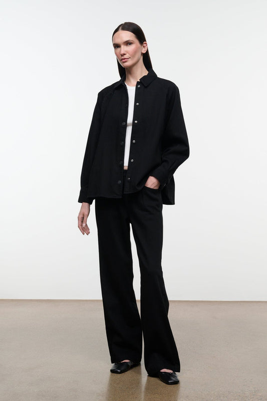 STAUD Clothing|New In Myles Shirt Jacket Black