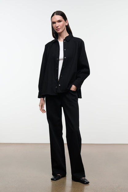STAUD Clothing|New In Myles Shirt Jacket Black