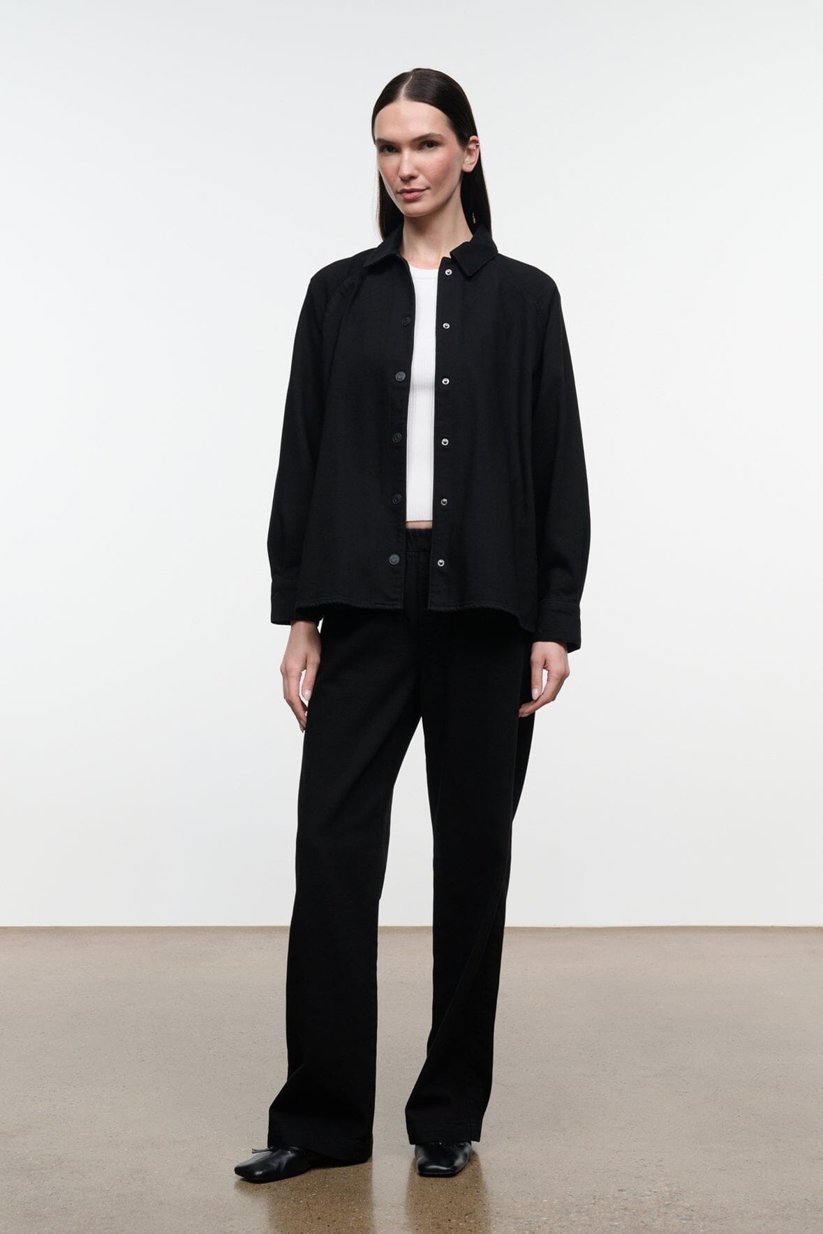 STAUD Clothing|New In Myles Shirt Jacket Black