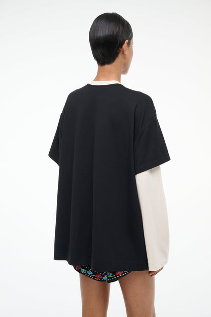 STAUD Clothing William Tee Black/Ecru