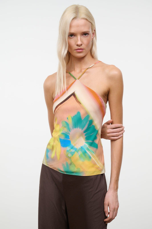 STAUD Clothing|New In Cubism Top Superbloom Scarf