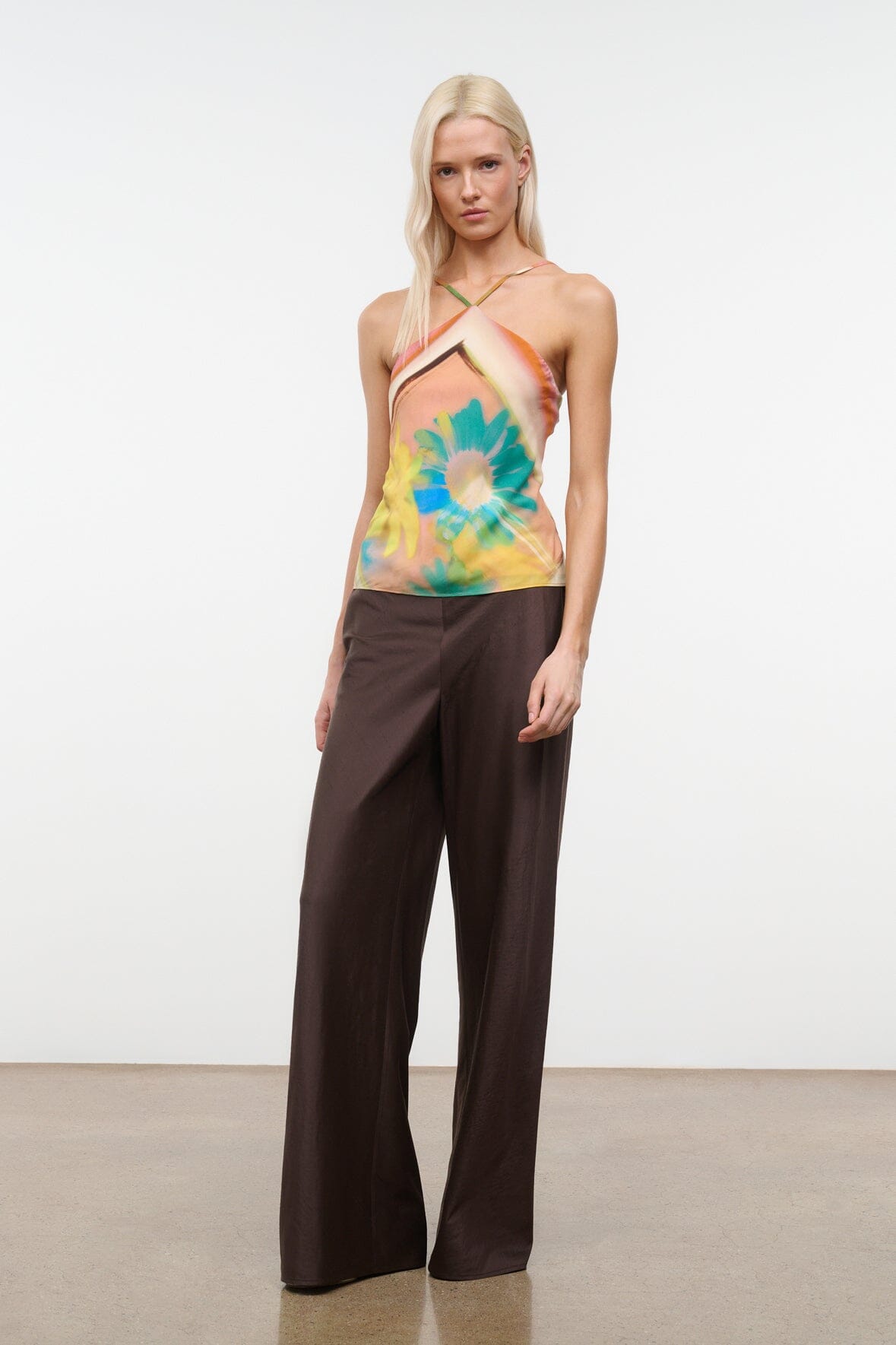 STAUD Clothing|New In Cubism Top Superbloom Scarf