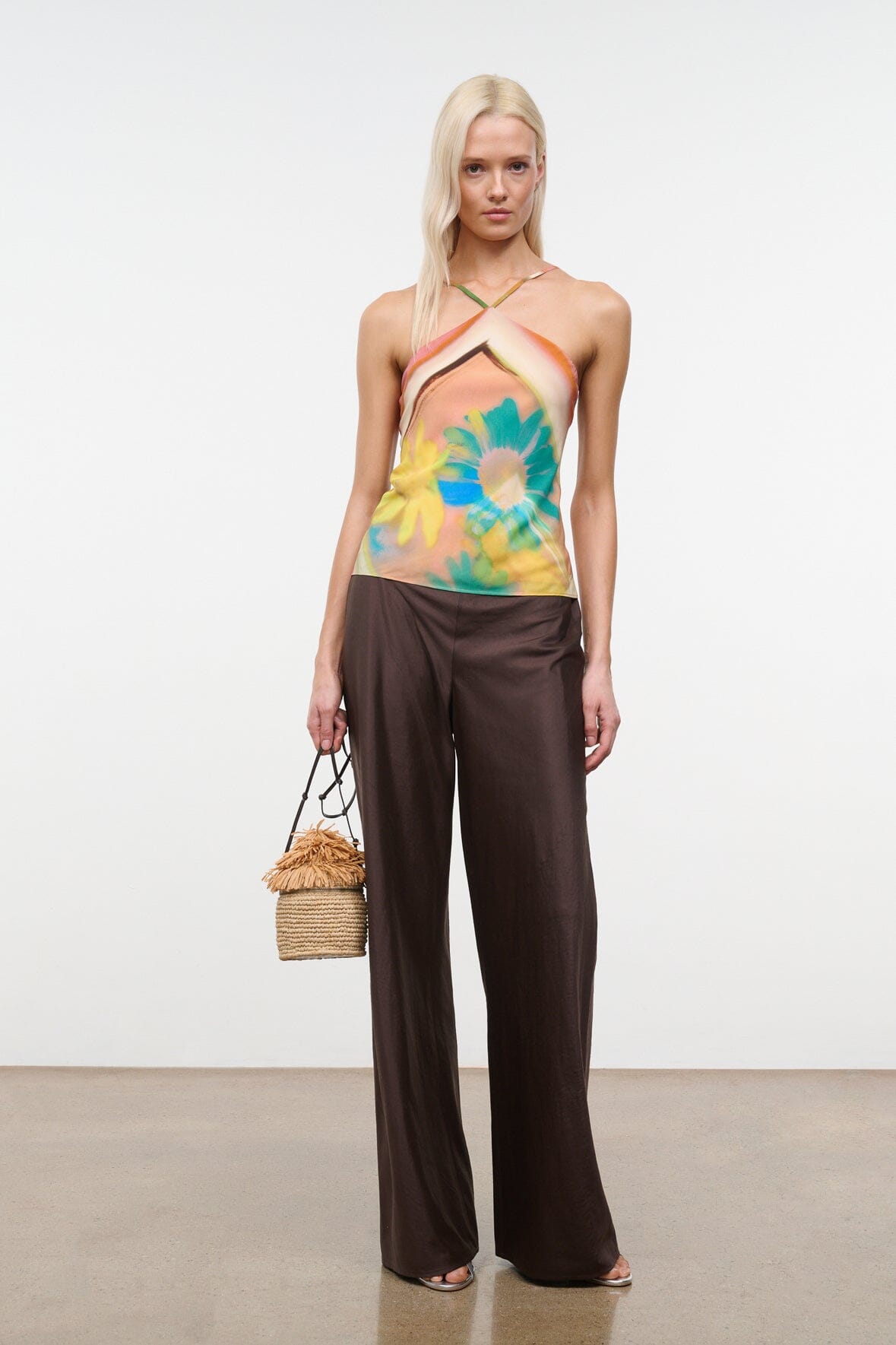 STAUD Clothing|New In Cubism Top Superbloom Scarf