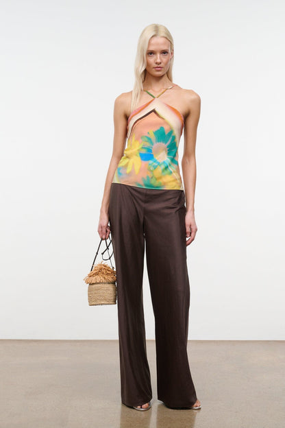 STAUD Clothing|New In Cubism Top Superbloom Scarf