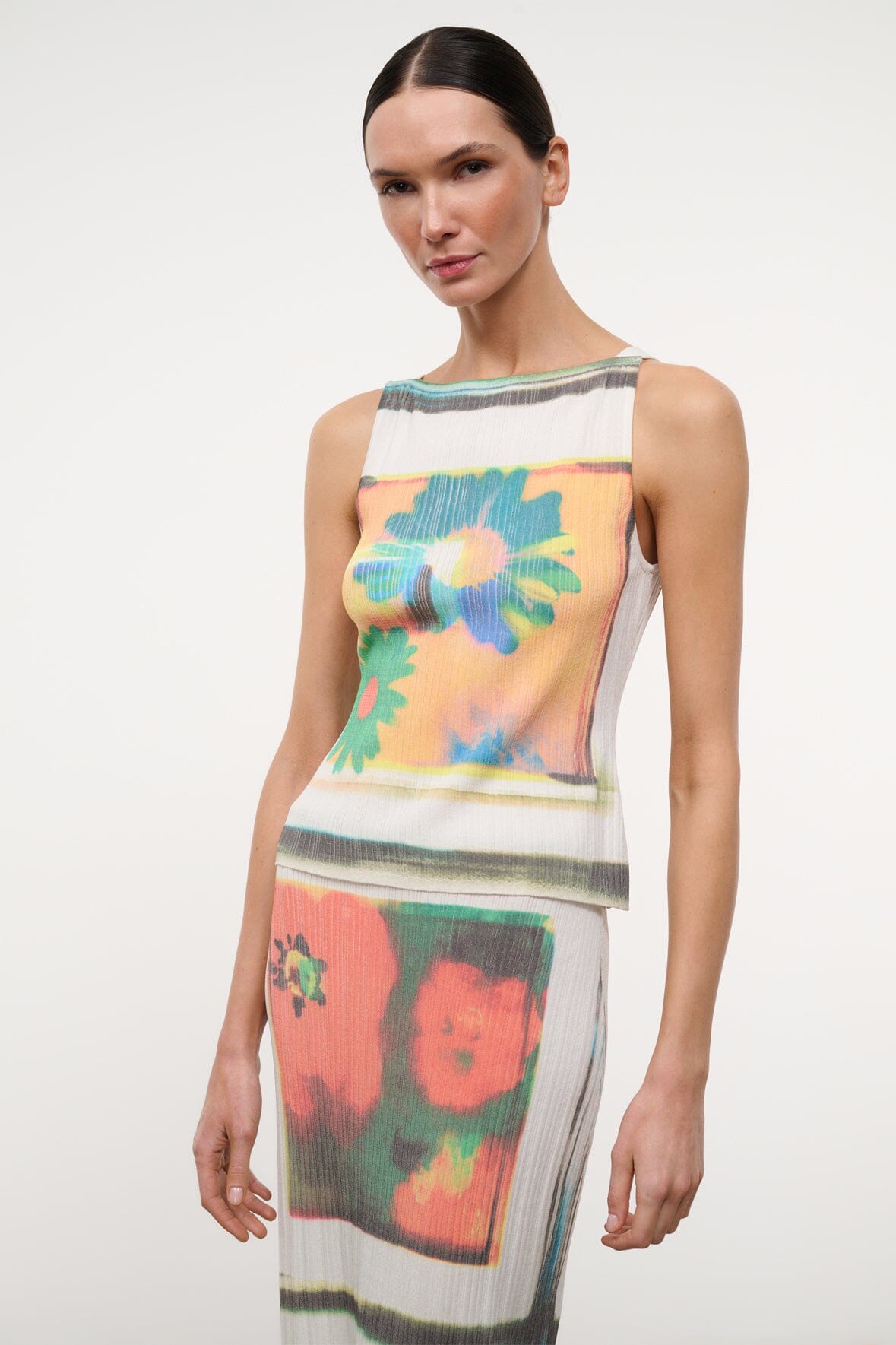 STAUD Clothing|New In Bryn Top Superbloom Scarf