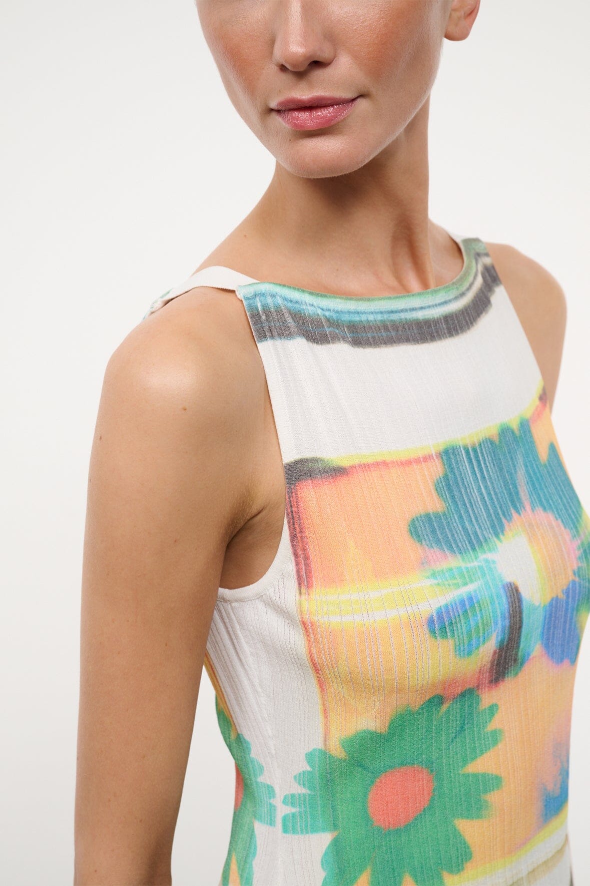 STAUD Clothing|New In Bryn Top Superbloom Scarf
