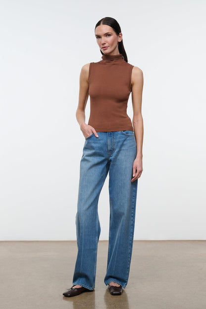 STAUD Clothing|New In Montclair Top Cigar