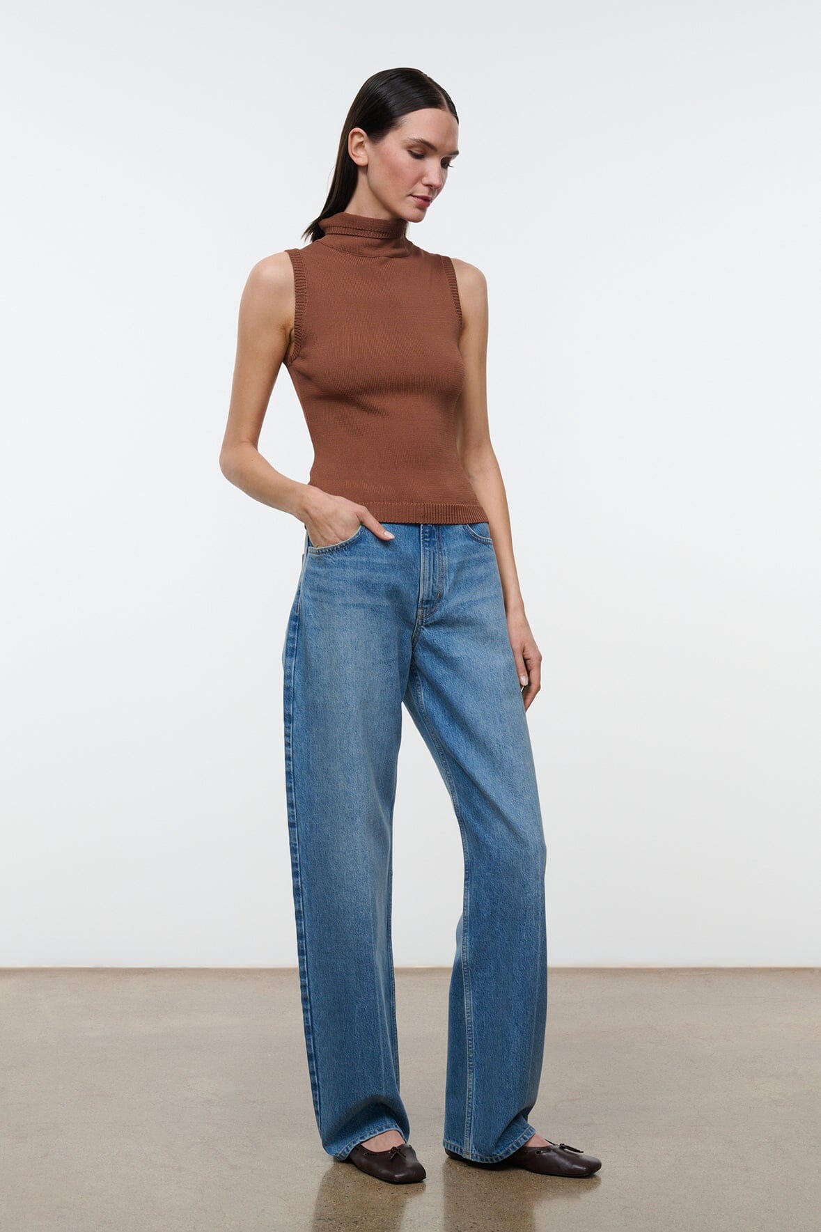 STAUD Clothing|New In Montclair Top Cigar