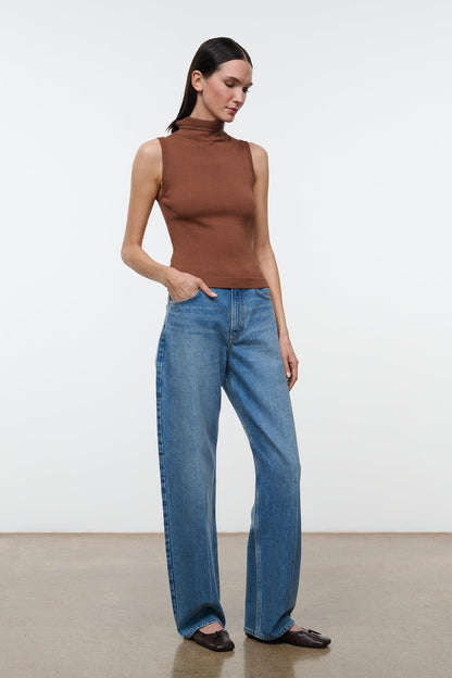 STAUD Clothing|New In Montclair Top Cigar