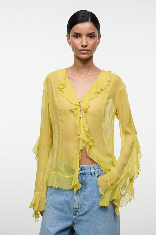STAUD Clothing|New In Kellcy Top Citron