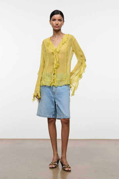 STAUD Clothing|New In Kellcy Top Citron